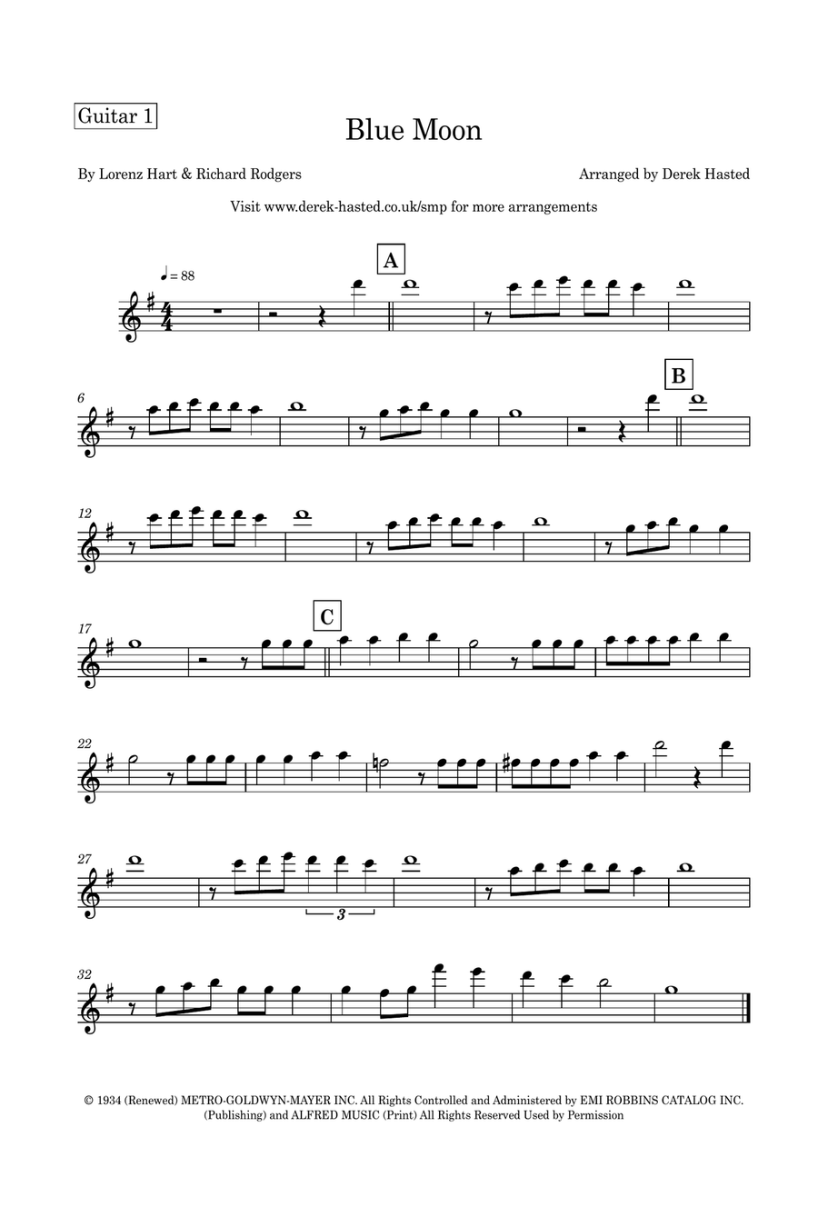 Blue Moon Guitar Ensemble scores gallery preview page 4
