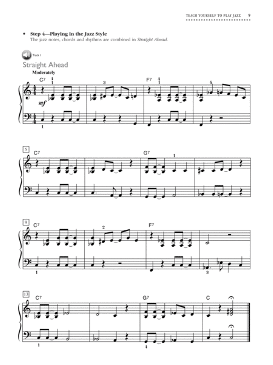 Alfred's Teach Yourself To Play Jazz at the Keyboard - Book/digital audio Piano Method scores gallery preview page 4