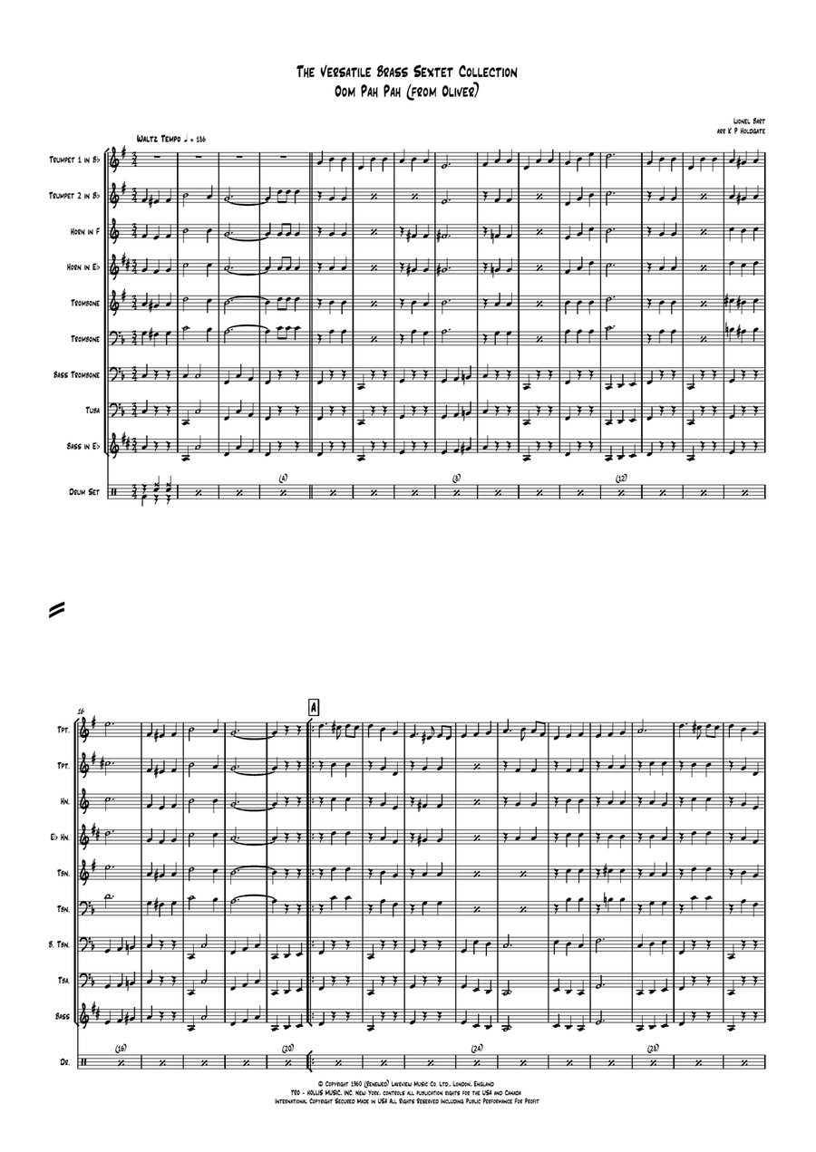 Oom-pah-pah Brass Ensemble scores gallery preview page 1