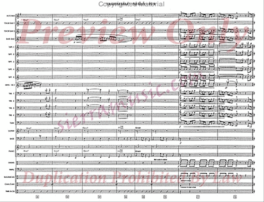 La Guera Baila (The Fair One Dances) Jazz Ensemble scores gallery preview page 10