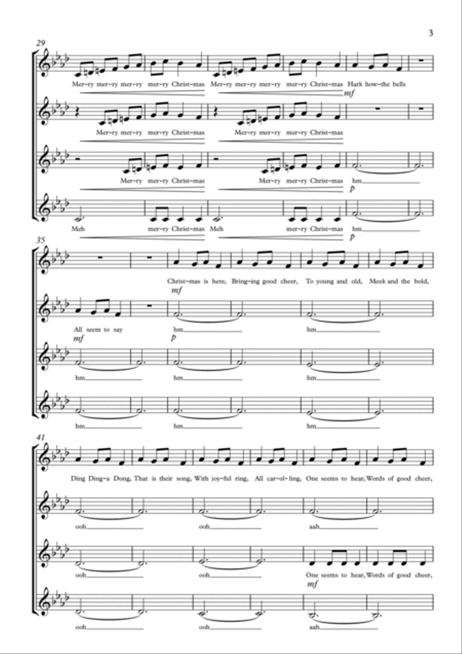 Carol Of The Bells SSAA scores gallery preview page 3