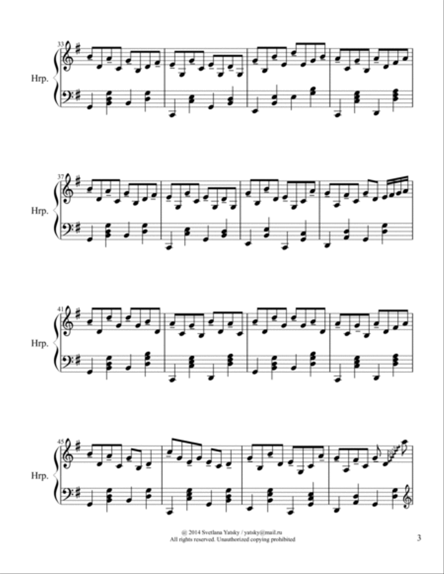 'Tis So Sweet to Trust In Jesus Harp scores gallery preview page 3