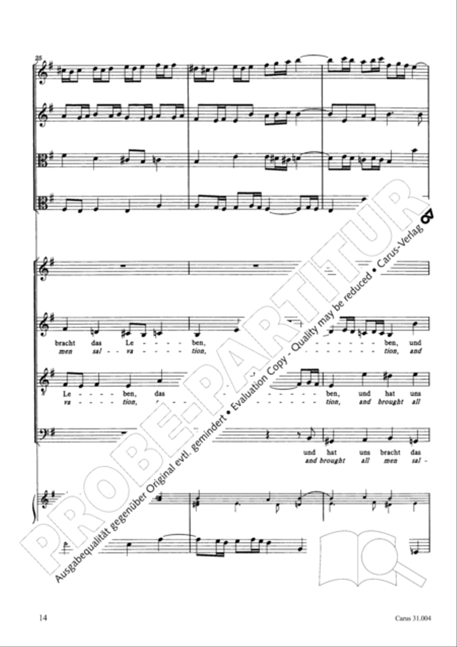 Christ lay in death's cold prison (Christ lag in Todesbanden) 4-Part scores gallery preview page 15