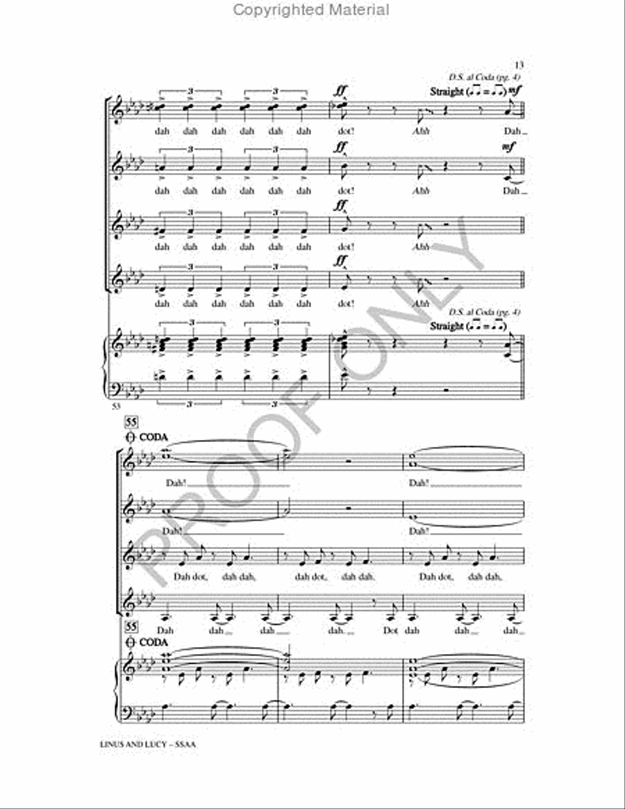 Linus and Lucy Linus and Lucy SSAA scores gallery preview page 12