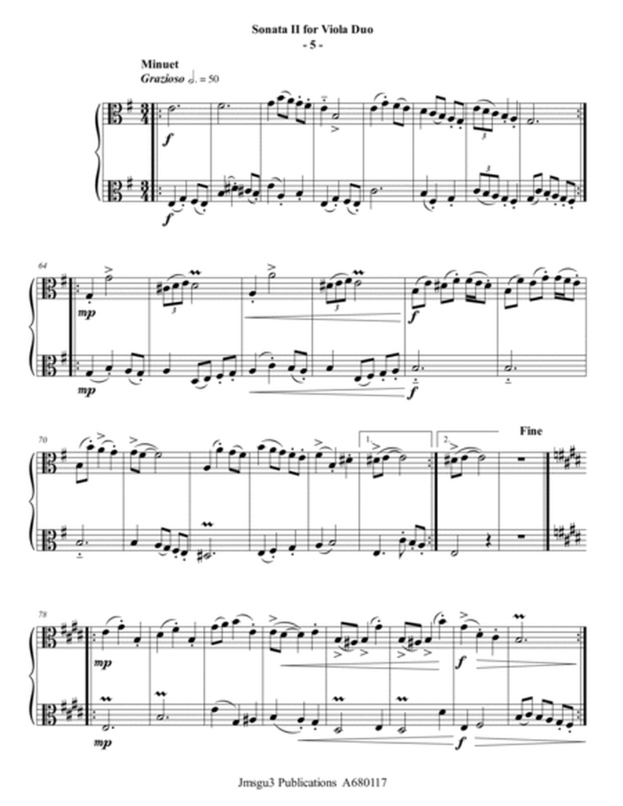 Sammartini: Sonata Op. 1 No. 2 for Viola Duo image number null