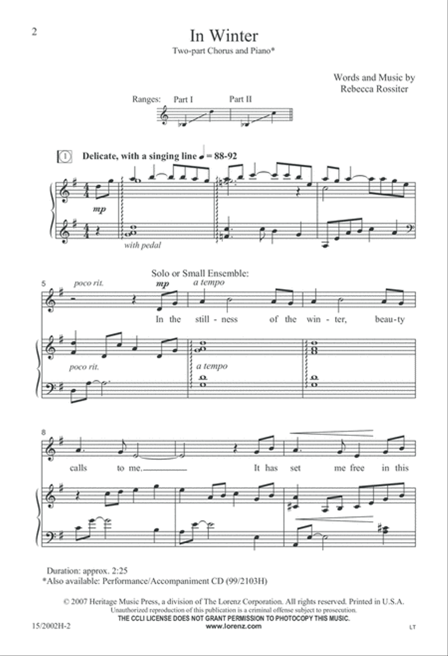 In Winter 2-Part scores gallery preview page 3