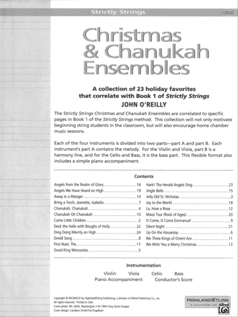 Christmas and Chanukah Ensembles Chamber Orchestra scores gallery preview page 2