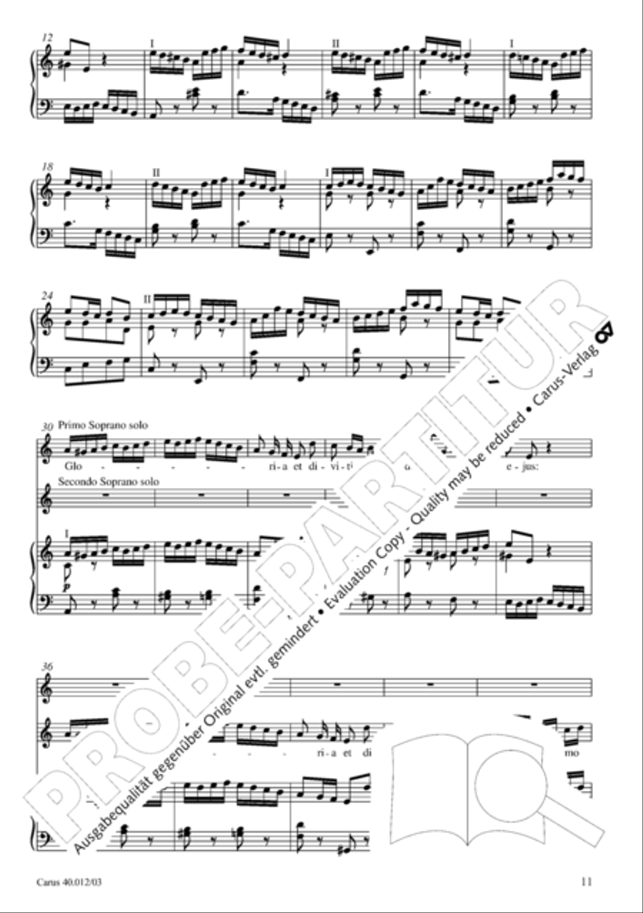 Beatus vir (How blest is he) Psalm 111 4-Part scores gallery preview page 12