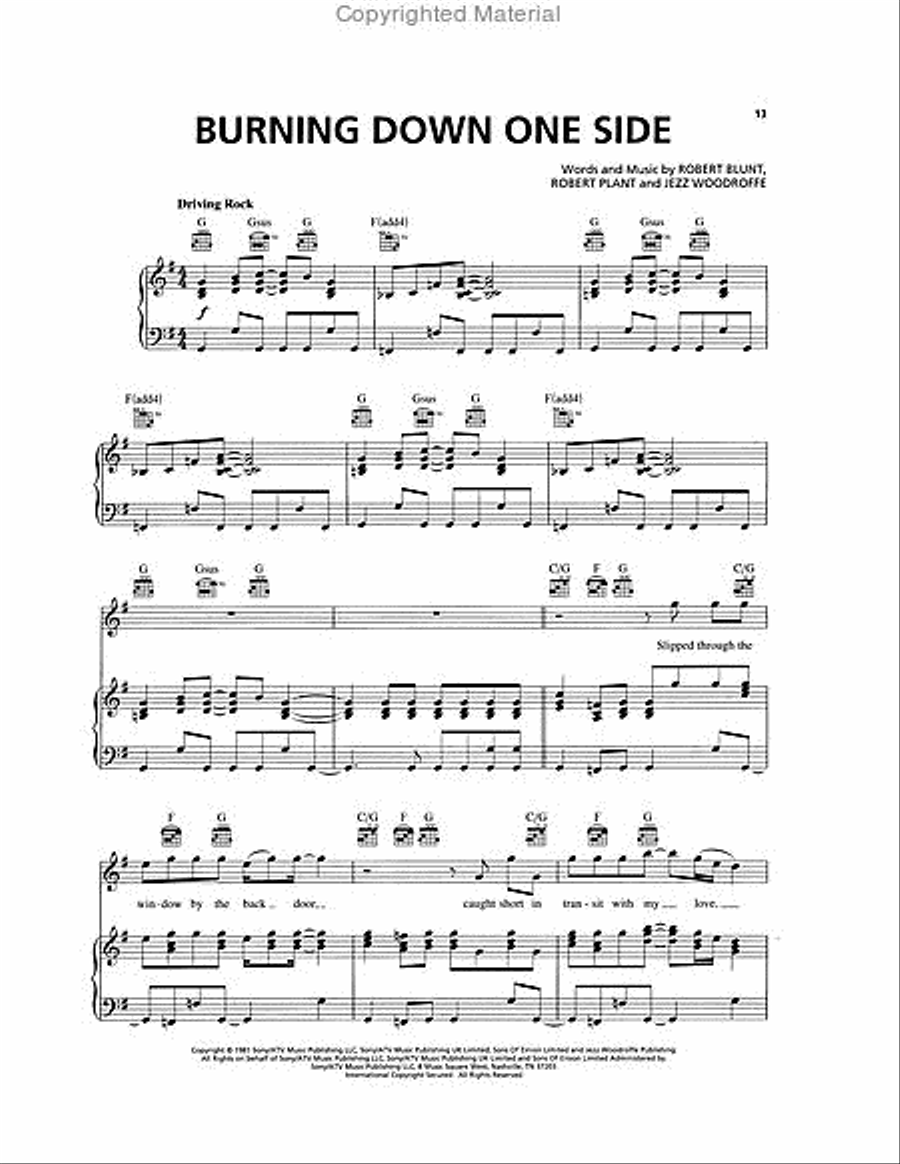 The Best of Robert Plant The Best of Robert Plant Piano, Vocal, Guitar scores gallery preview page 3