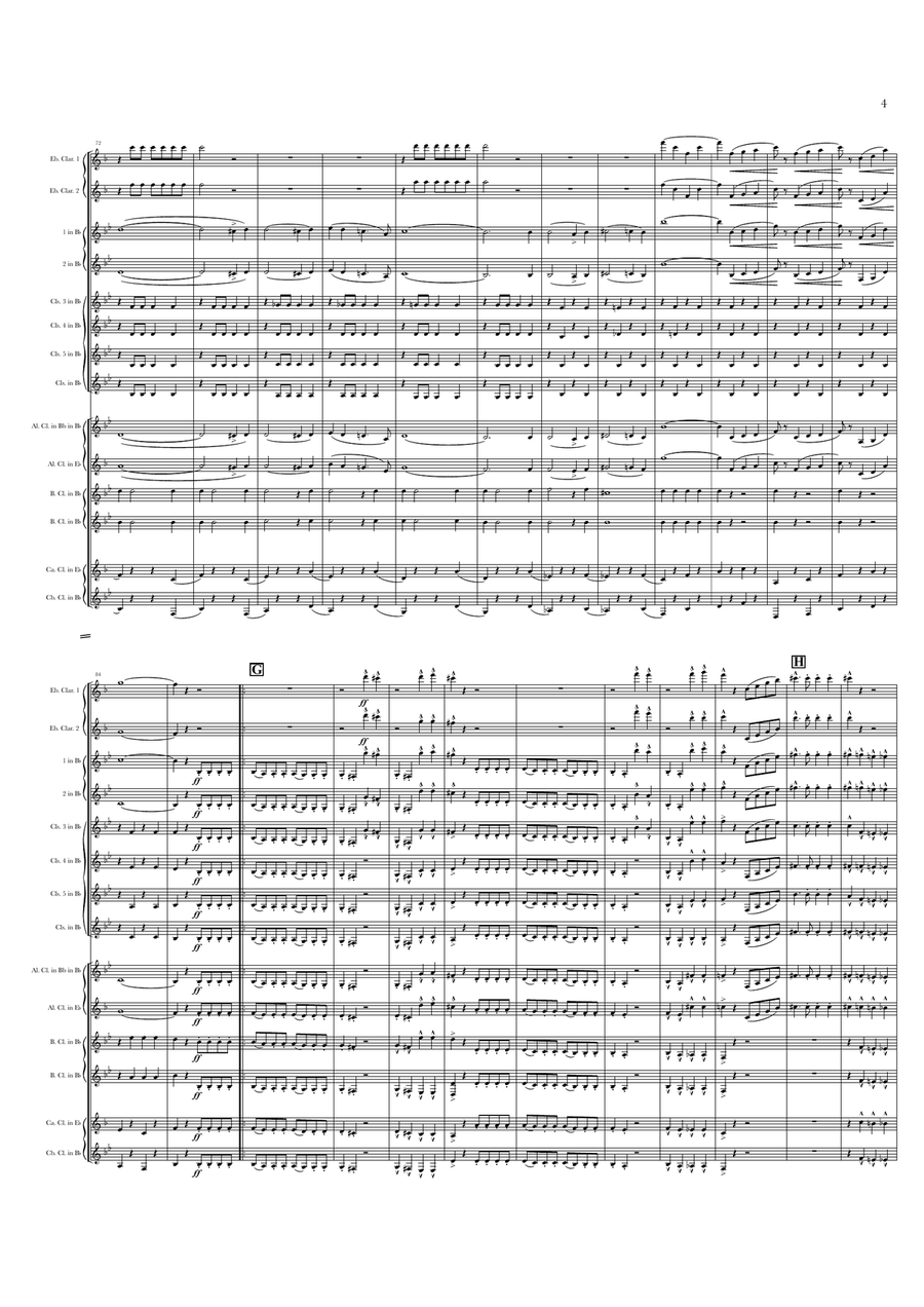 Stars and Stripes Forever - Clarinet Choir Clarinet Choir scores gallery preview page 6