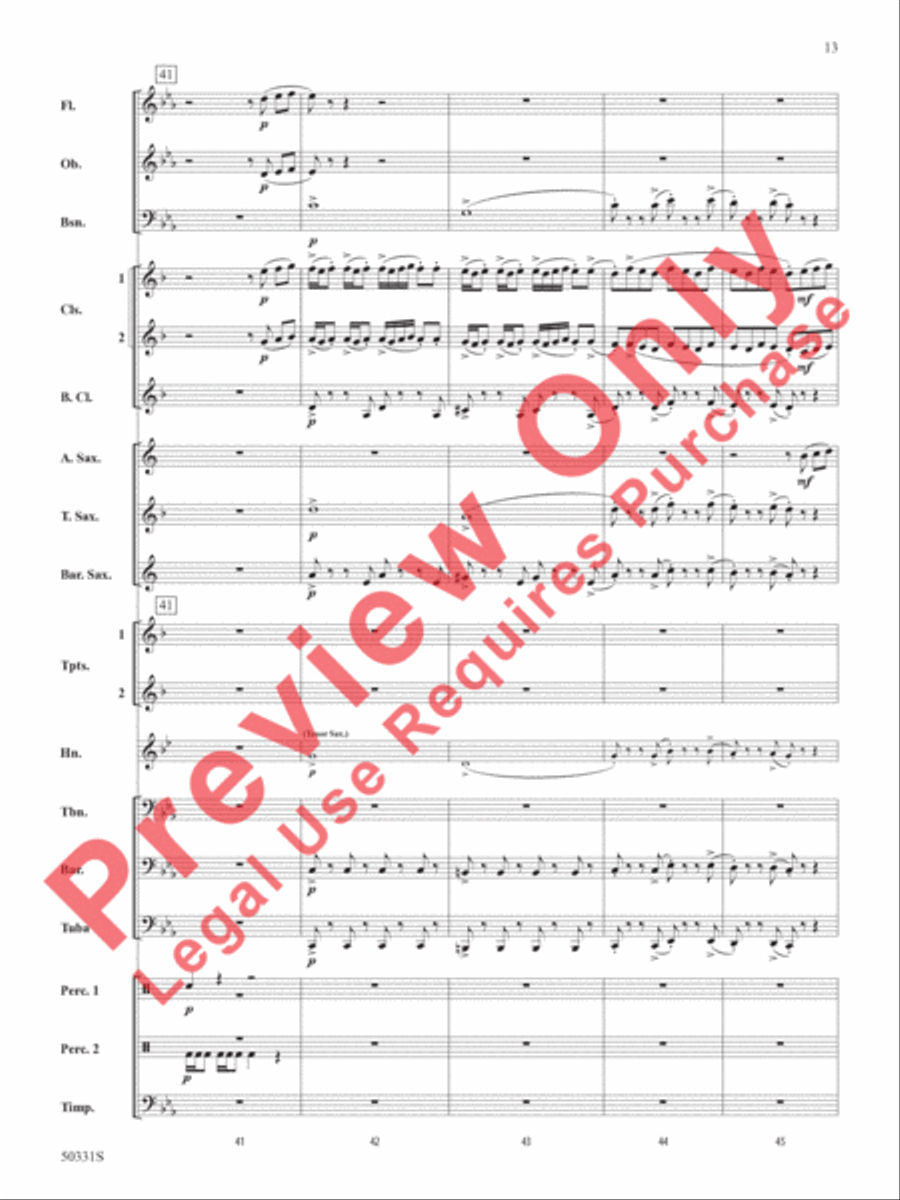 March to Nowhere Concert Band scores gallery preview page 14