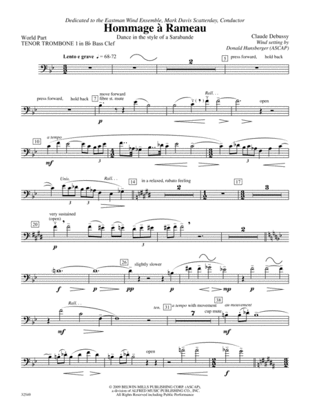 Hommage à Rameau: (wp) 1st B-flat Trombone B.C.