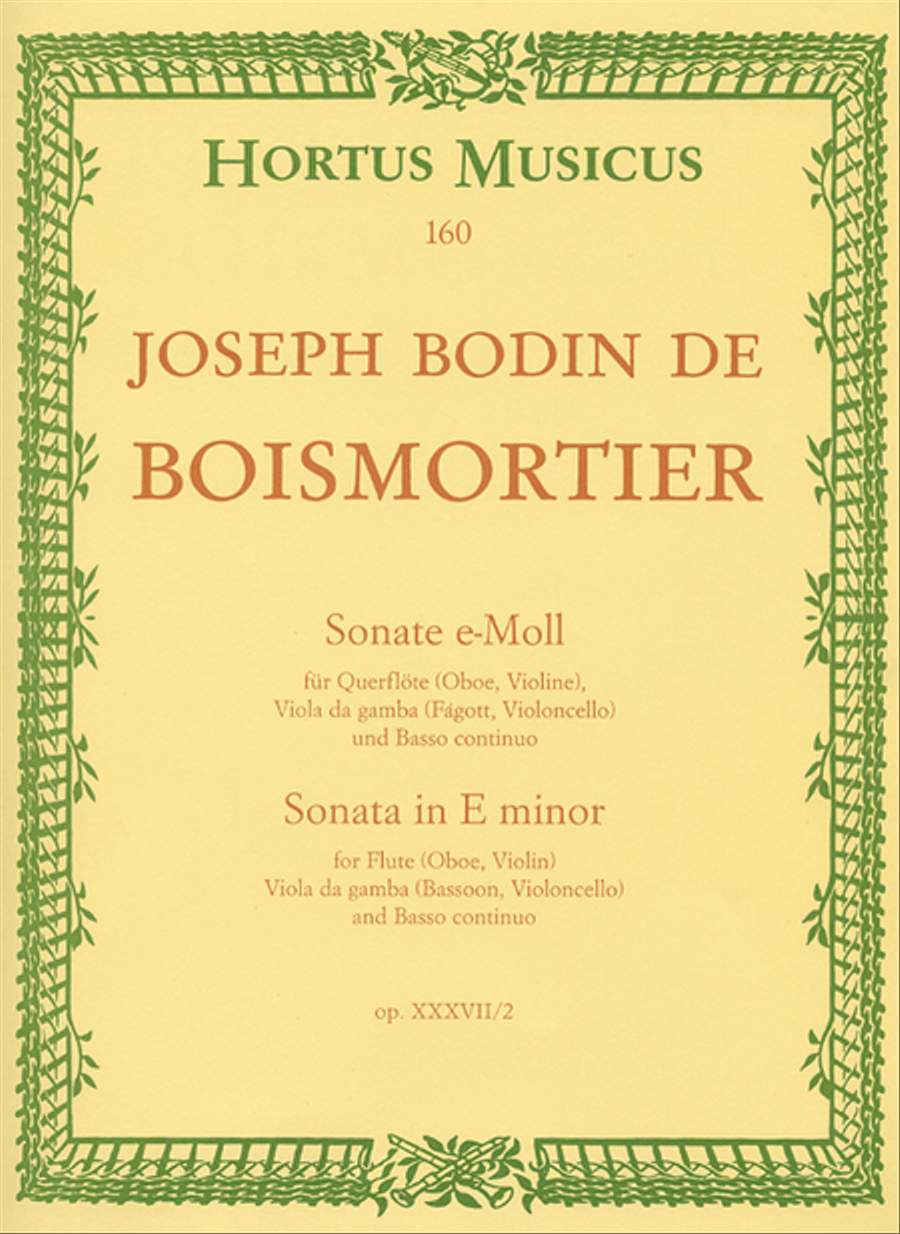Sonate for Flute (Oboe, Violin), Viol (Bassoon, Violoncello) and Basso continuo e minor op. 37/2 Bassoon scores gallery preview page 1