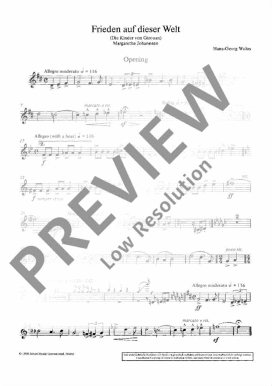 Frieden auf dieser Welt B-Flat Trumpet scores gallery preview page 4