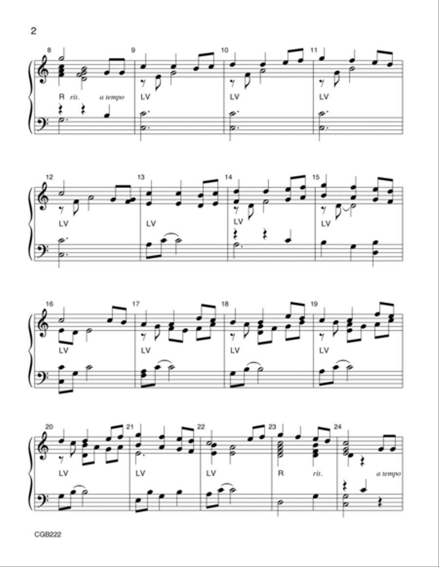 Infant Holy Infant Lowly Handbell Choir scores gallery preview page 3
