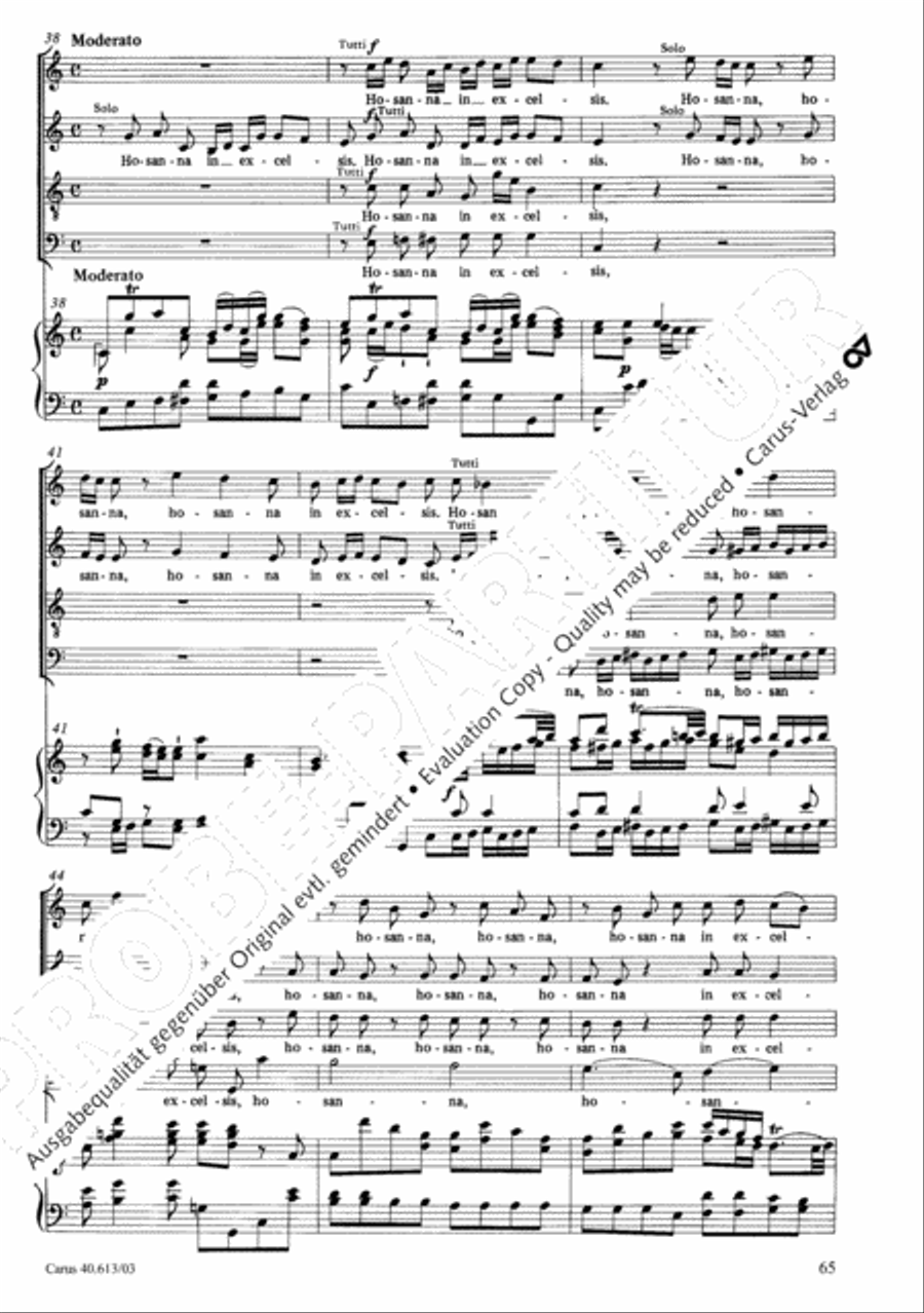 Mass in C (Missa in C) 4-Part scores gallery preview page 66