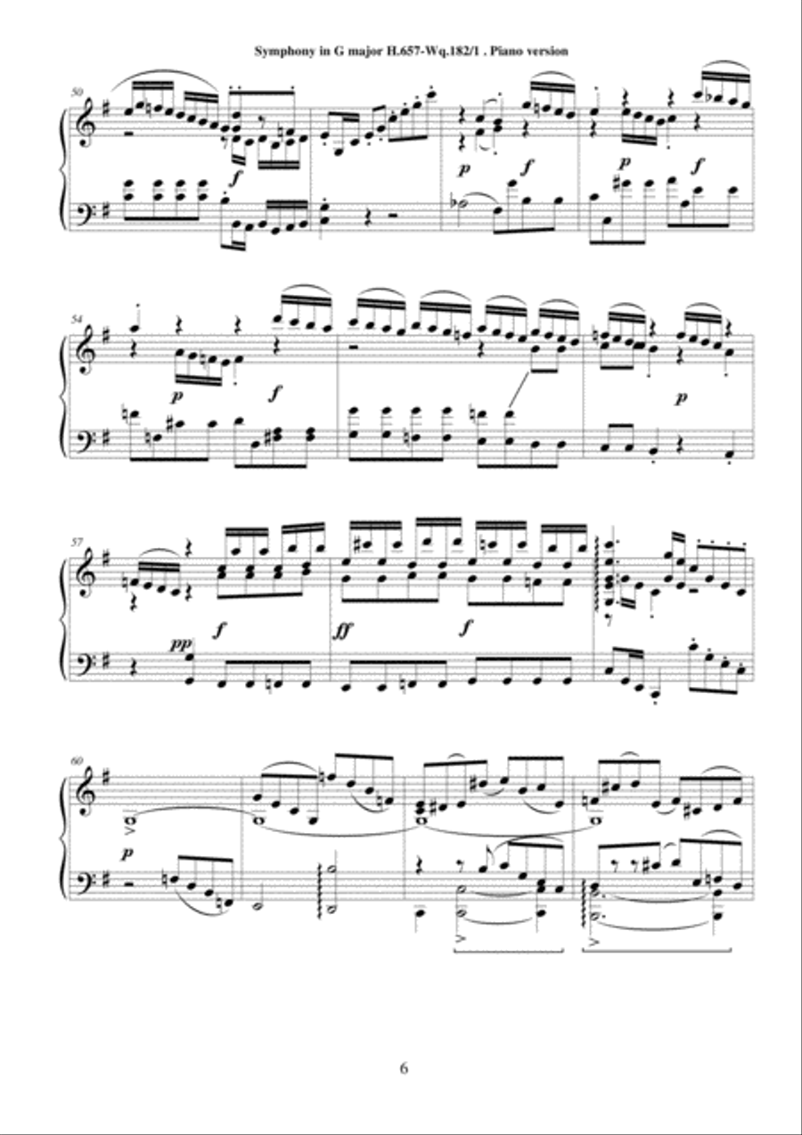 Bach C.P.E - Six symphonies - Piano version Piano Solo scores gallery preview page 6