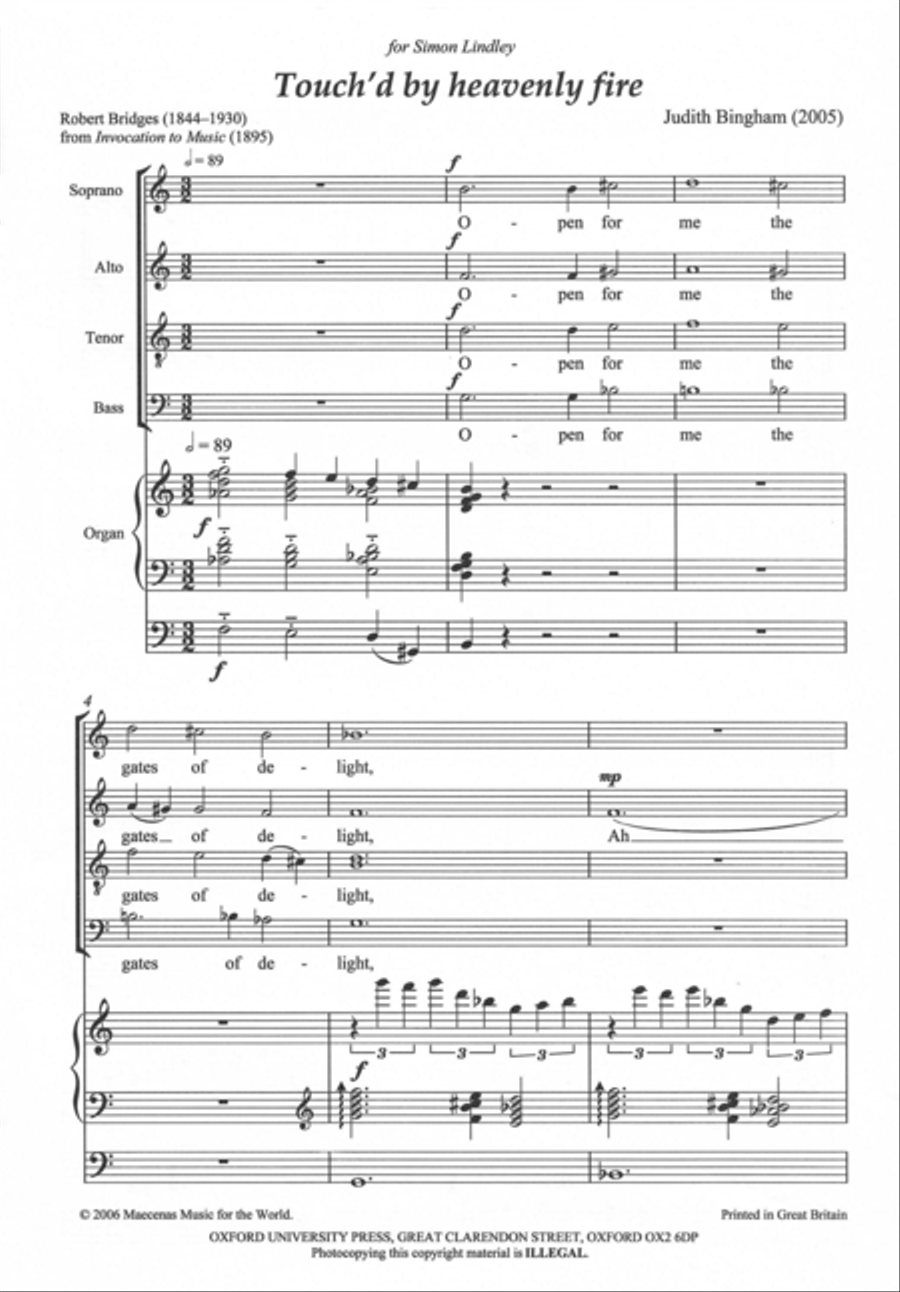 Touch'd by Heavenly Fire Touch'd by Heavenly Fire Divisi scores gallery preview page 2