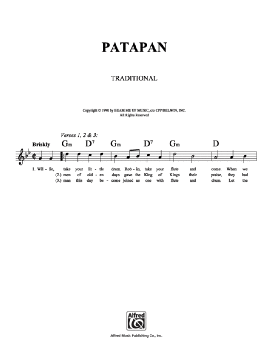 Patapan Patapan Christmas scores gallery preview page 1