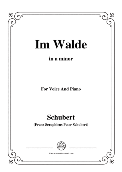 Schubert-Im Walde,Op.93 No.1,in a minor,for Voice&Piano image number null
