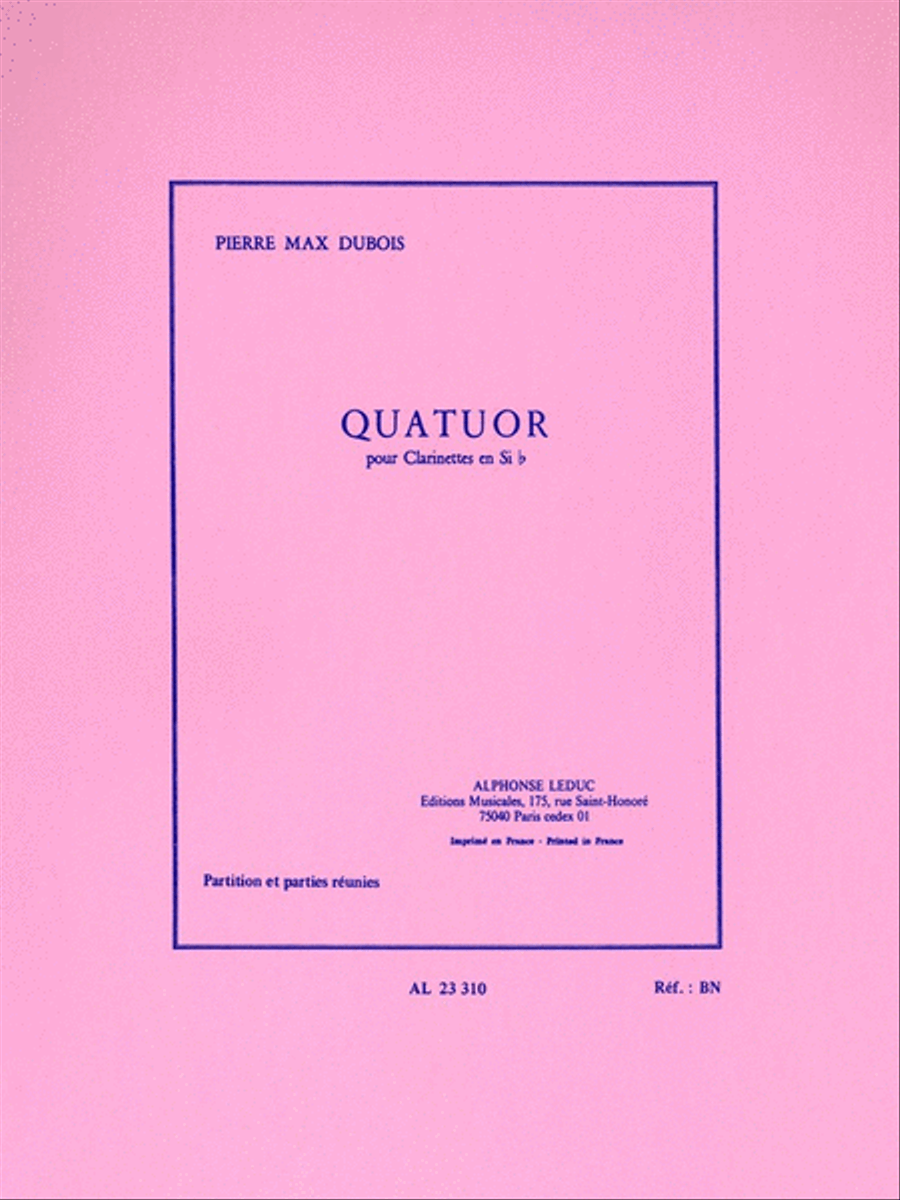 Quartet (four Bb Clarinets) Clarinet Quartet scores gallery preview page 1
