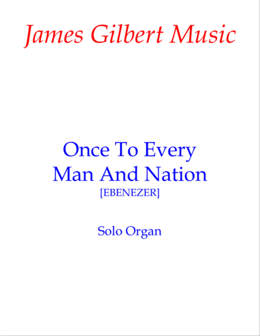 Once To Every Man And Nation Organ Solo scores gallery preview page 1