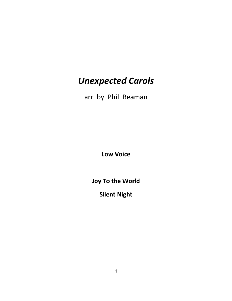 Unexpected Carols - low voice and piano image number null