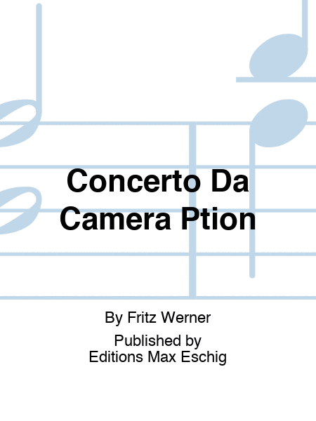 Concerto Da Camera Ption