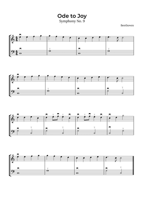 Ode to Joy (Violin and Cello with bow notation)