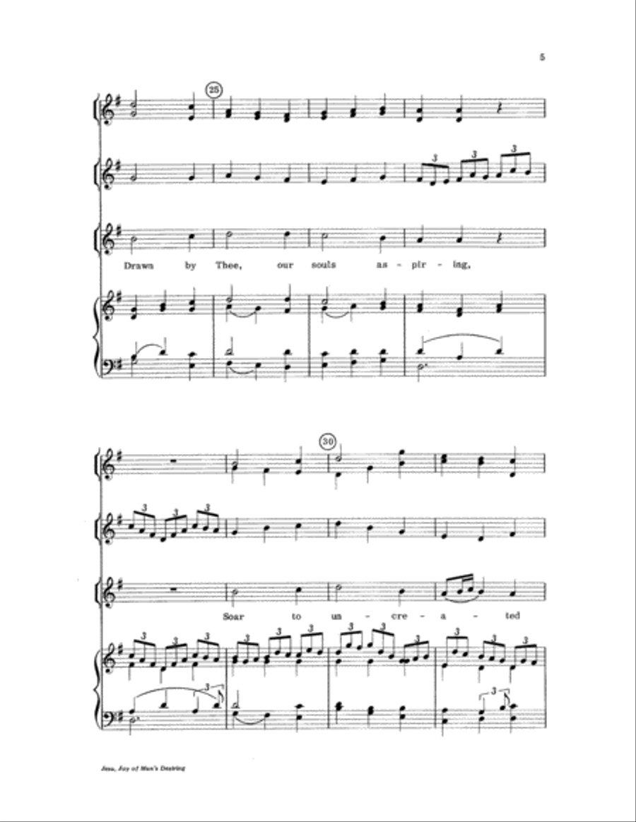 Jesu, Joy of Man's Desiring Unison Choir scores gallery preview page 5