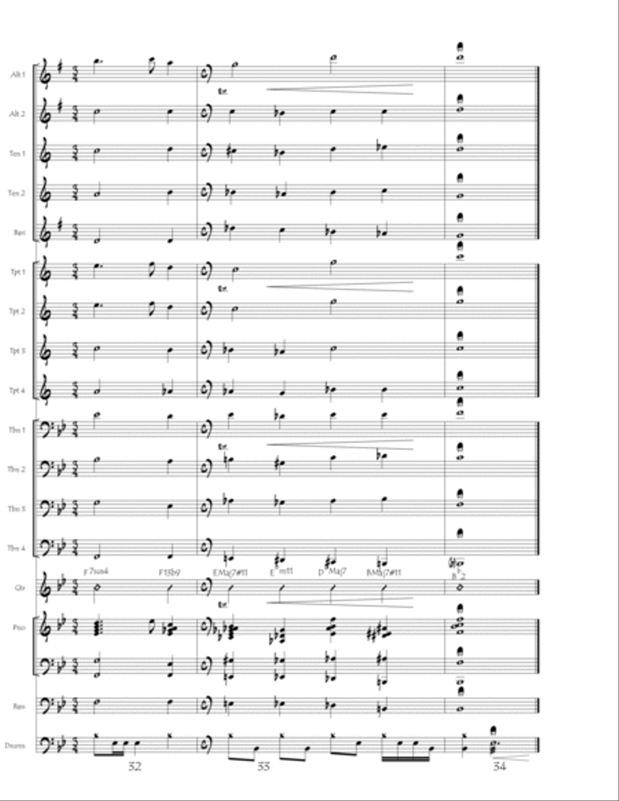 The Star Spangled Banner (digital print) Jazz Ensemble scores gallery preview page 5