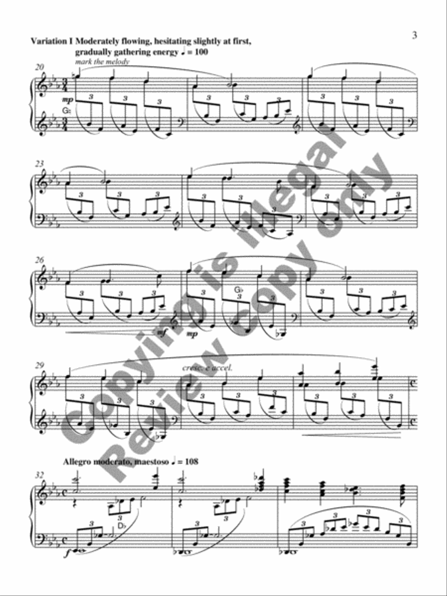 Marian Variations Harp scores gallery preview page 4