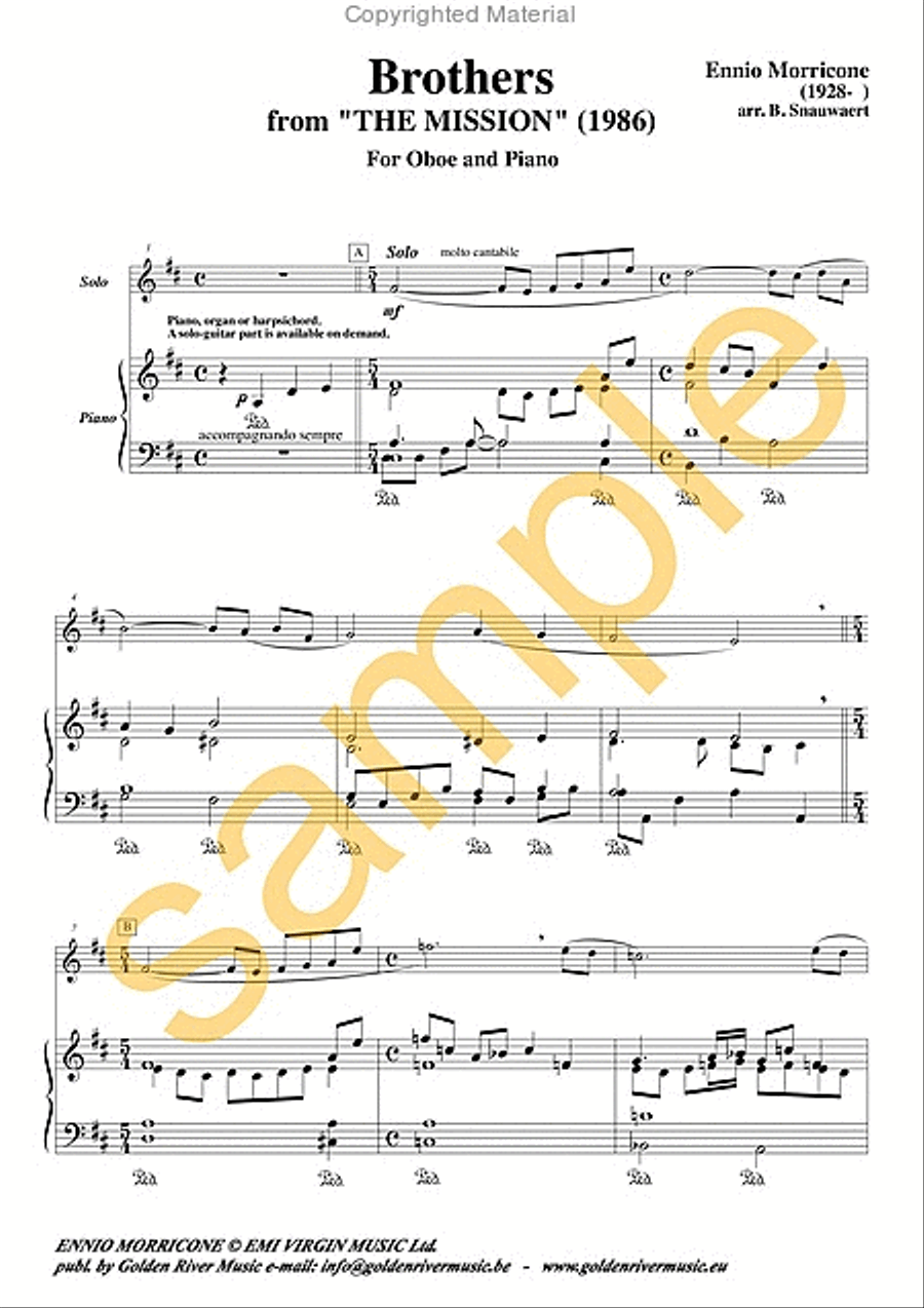 Brothers & Gabriels Oboe Piano Accompaniment scores gallery preview page 2
