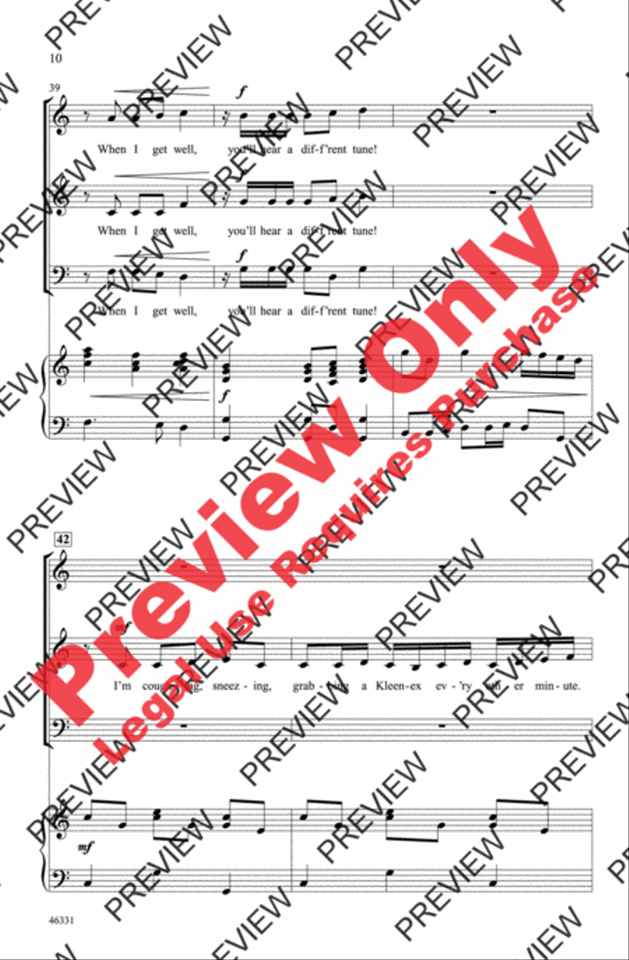The Flu Fugue The Flu Fugue SAB scores gallery preview page 10