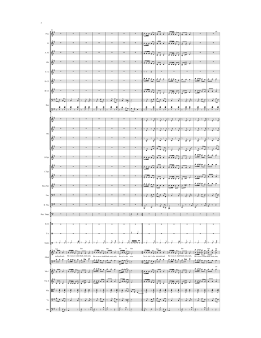 Chag Purim full orchestra arrangement 4-Part scores gallery preview page 2
