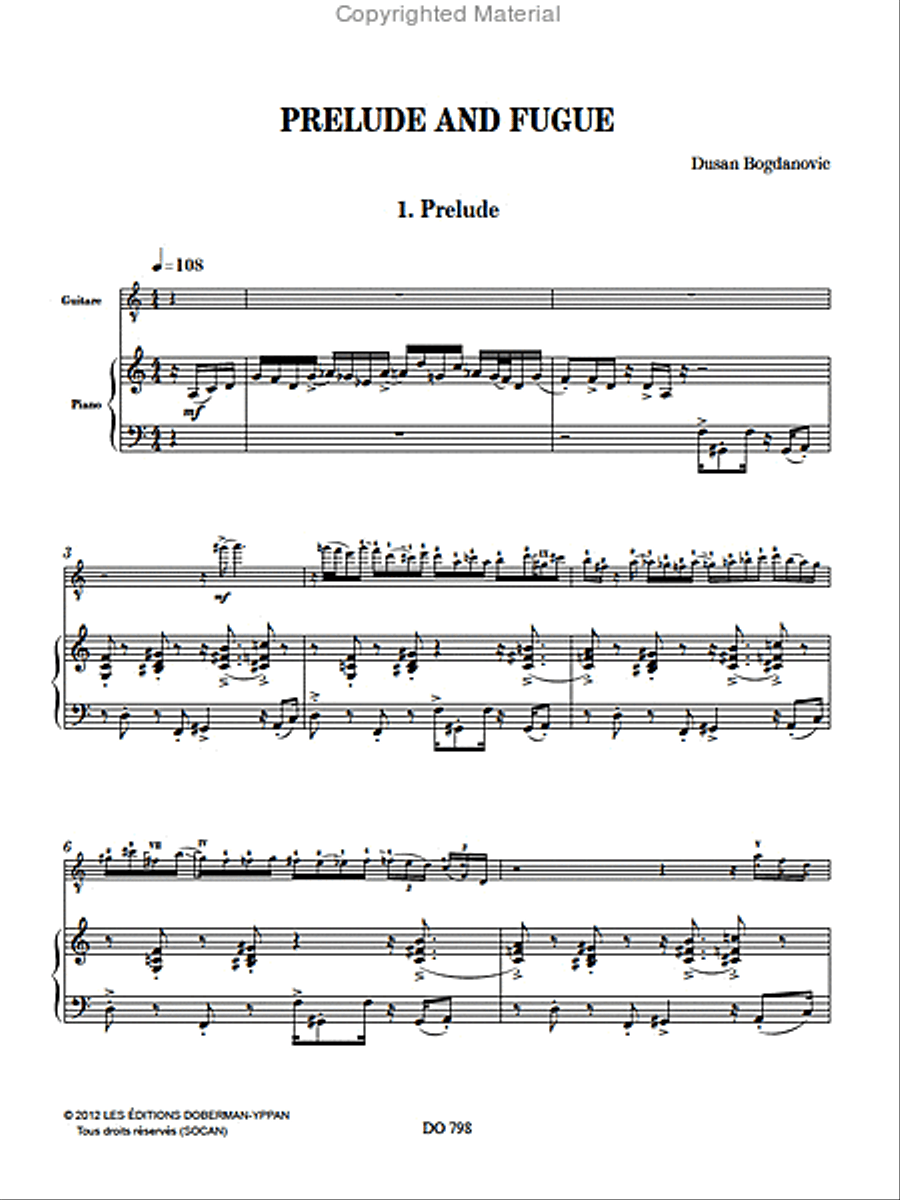 Prelude and Fugue Classical Guitar scores gallery preview page 2