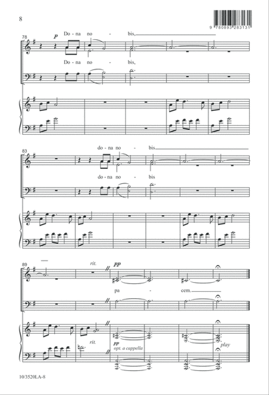 Agnus Dei Agnus Dei 4-Part scores gallery preview page 8