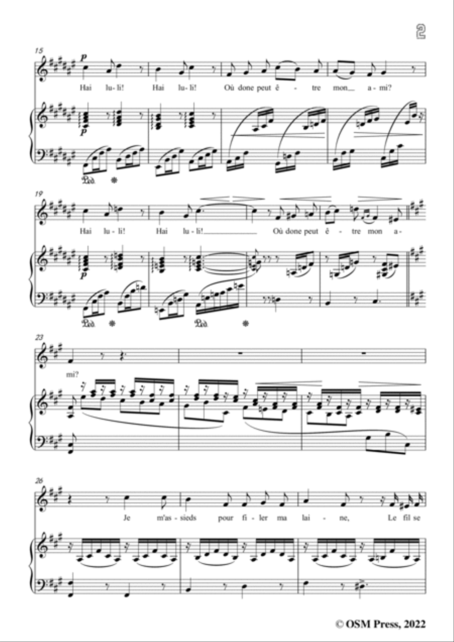 Pauline Viardot-Hai Luli!,VWV 1106,in f sharp minor,from '6 Mélodies et une havanaise' Voice scores gallery preview page 3