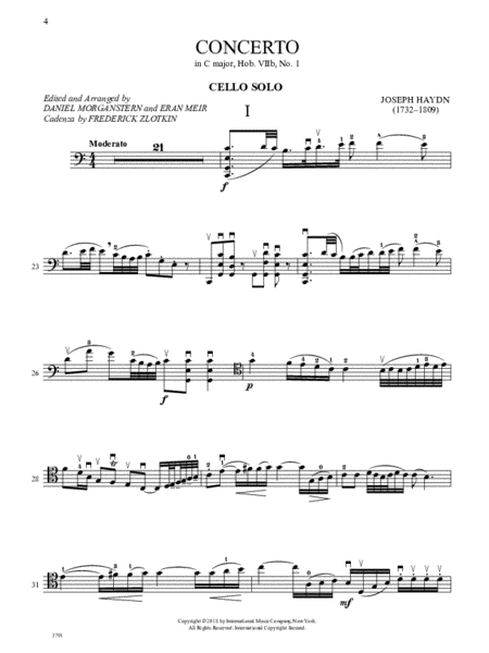 Concerto In C Major, Hob. Viib: No. 1, Commentary And Preparatory Accompaniment by Franz Joseph Haydn Cello - Sheet Music