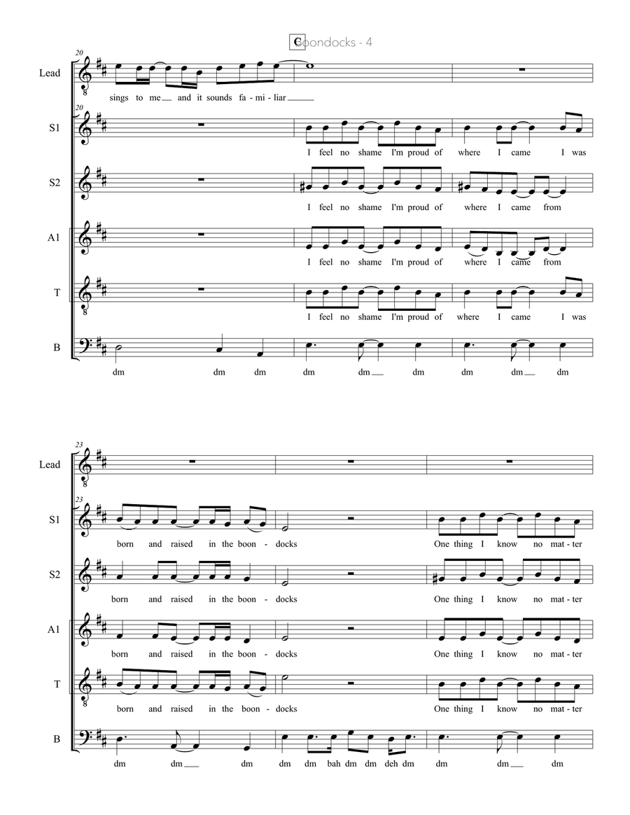 Boondocks Boondocks 4-Part scores gallery preview page 4