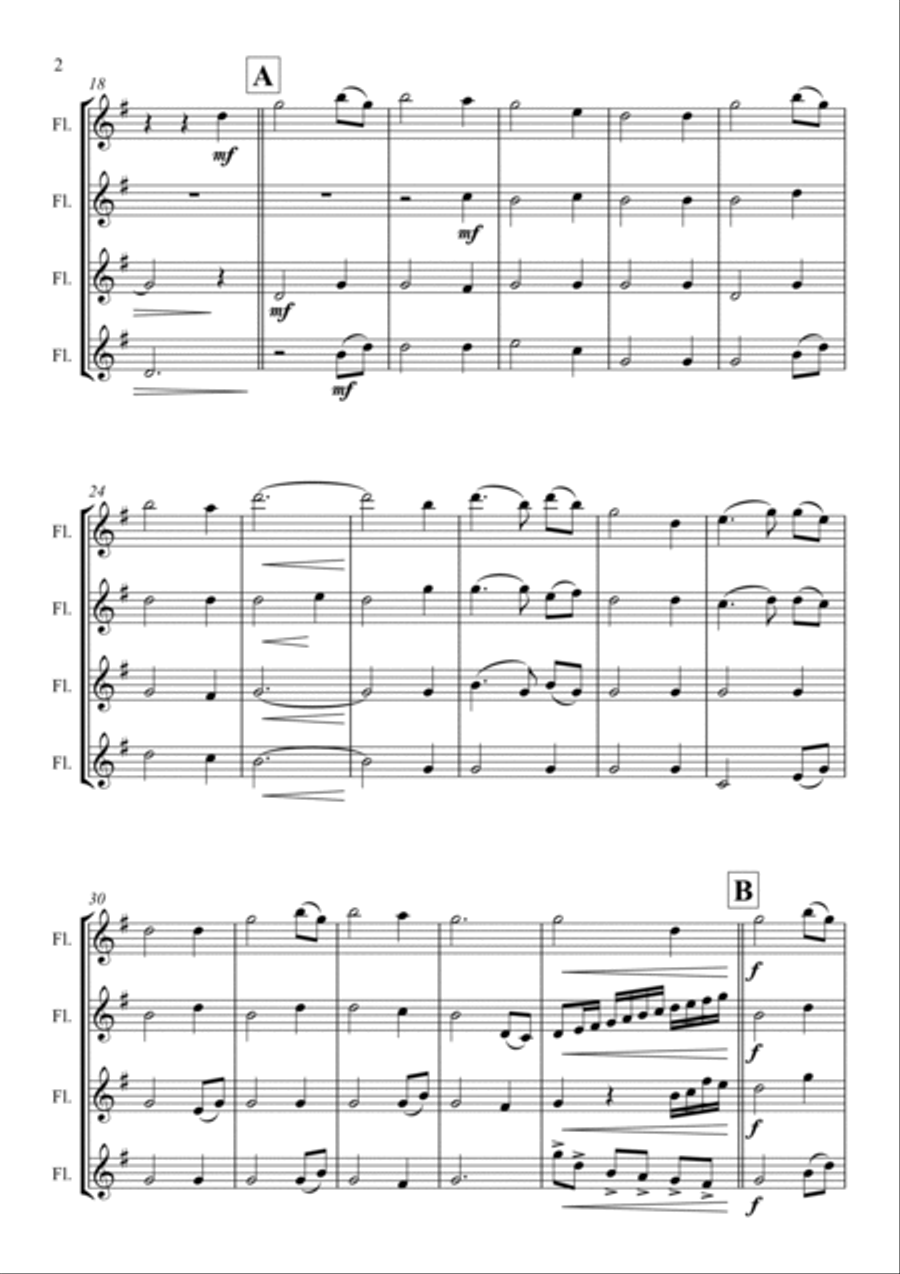 Amazing Grace Woodwind Ensemble scores gallery preview page 2