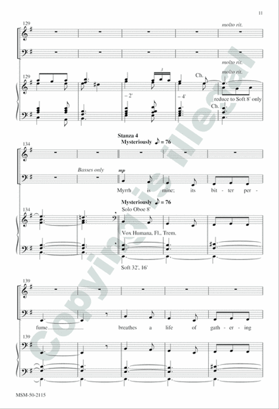 We Three Kings We Three Kings 4-Part scores gallery preview page 11