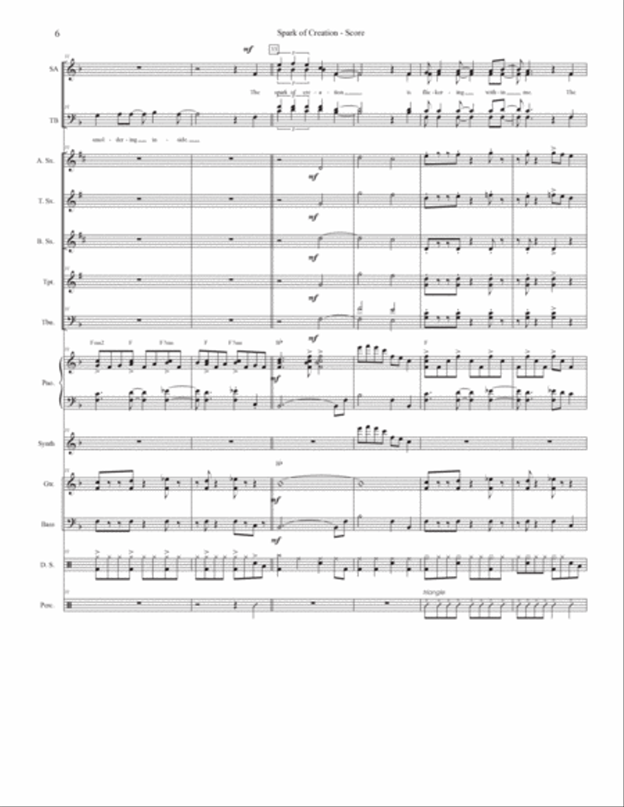 The Spark Of Creation Tenor Saxophone scores gallery preview page 6