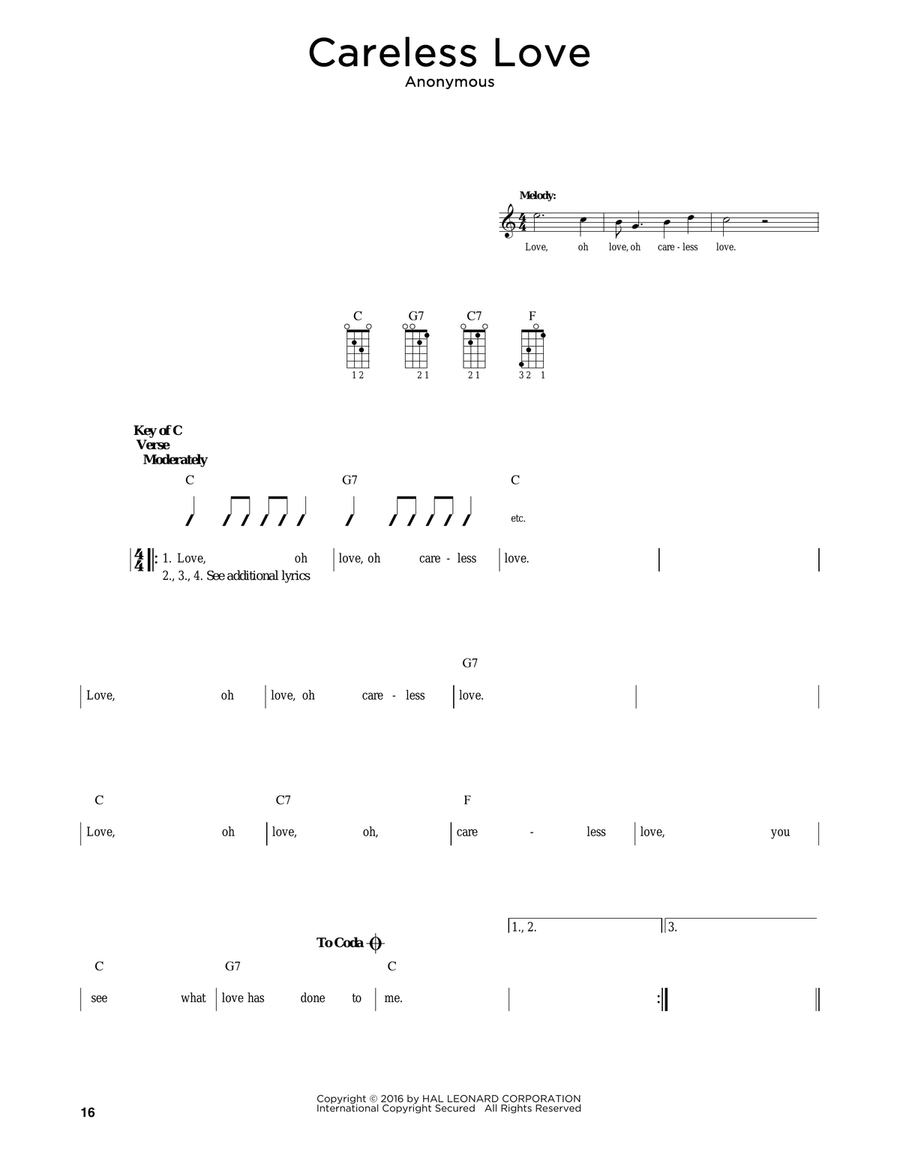 Careless Love (arr. Fred Sokolow) Mandolin scores gallery preview page 1