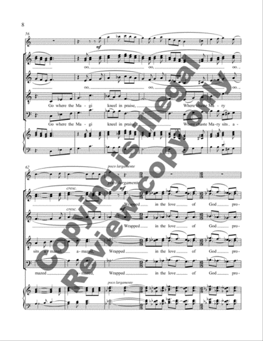The Piping Carol 4-Part scores gallery preview page 6