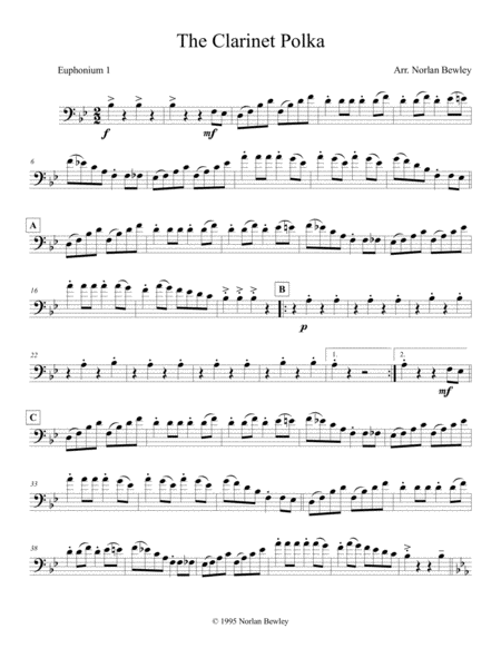 Clarinet Polka - Tuba/Euphonium Quartet
