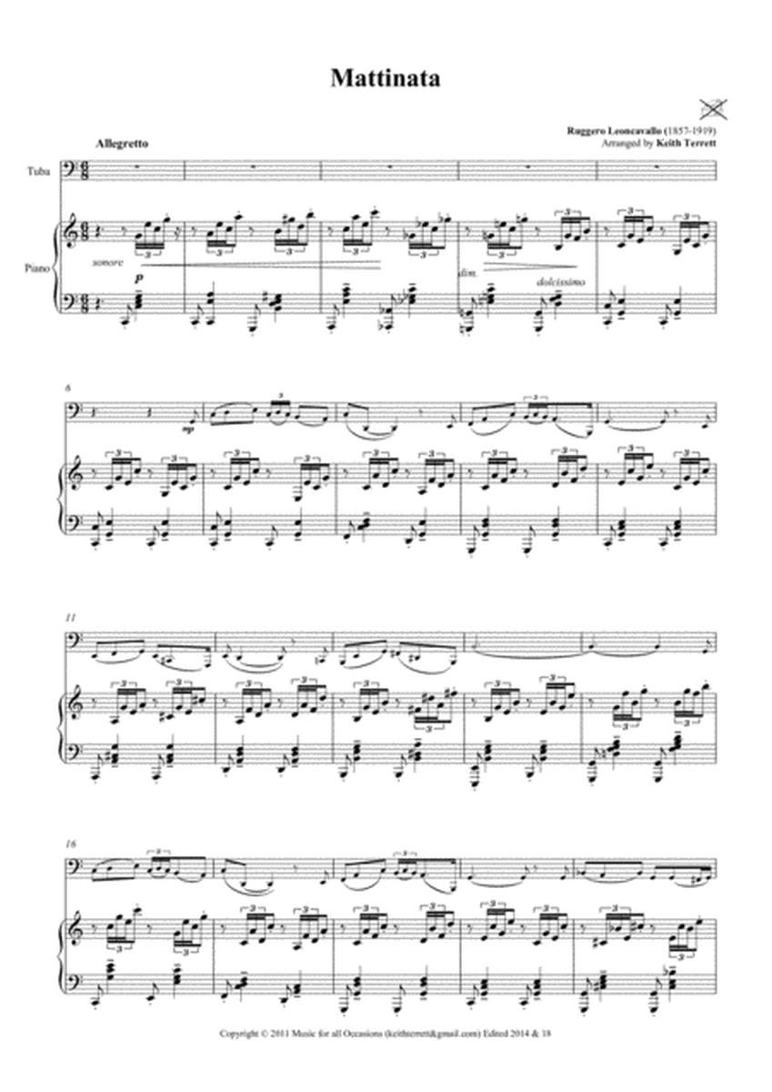 Mattinata for C Tuba (BC) & Piano image number null