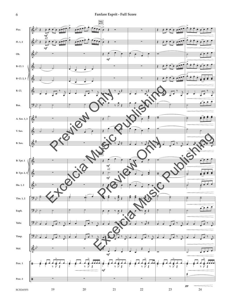 Fanfare Esprit Concert Band scores gallery preview page 7