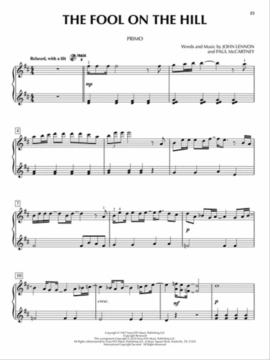 Lennon & McCartney Hits 1 Piano, 4-Hands scores gallery preview page 4