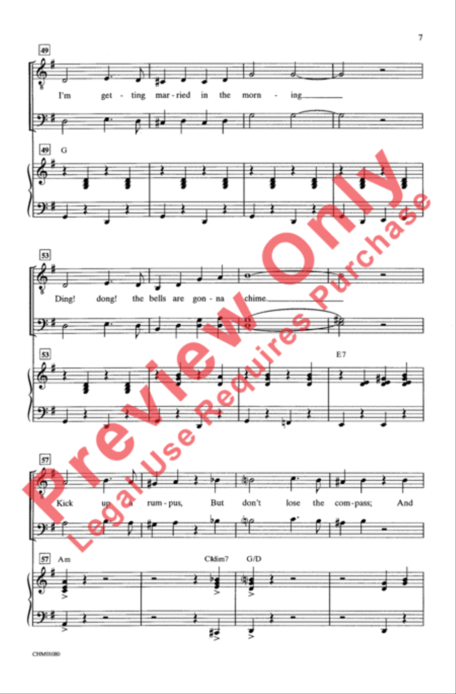 Get Me to the Church on Time Men's Choir scores gallery preview page 6